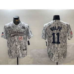 MLB Yankees 11 Anthony Volpe Camo Nike Cool Base Men Jersey