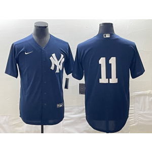 MLB Yankees 11 Anthony Volpe Navy Nike Cool Base Men Jersey