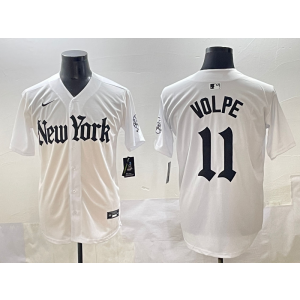MLB Yankees 11 Anthony Volpe New White Nike Cool Base Men Jersey