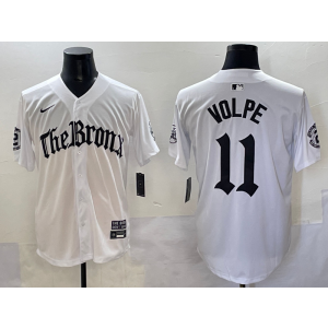 MLB Yankees 11 Anthony Volpe New White Nike Cool Base Men Jersey