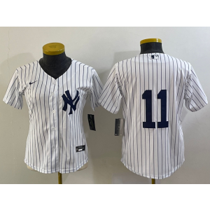 MLB Yankees 11 Anthony Volpe White Nike Cool Base Youth Jersey