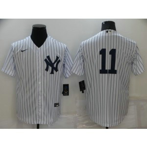 MLB Yankees 11 Brett Gardner White Nike Cool Base Men Jersey