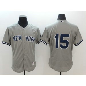 MLB Yankees 15 Thurman Munson Grey Flexbase Men Jerseys
