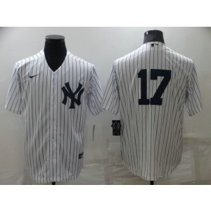 MLB Yankees 17 White Nike Cool Base Men Jersey