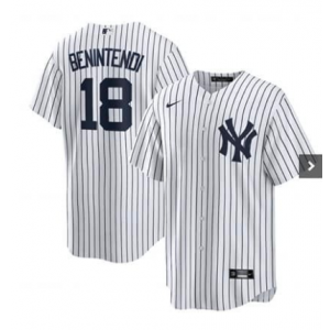 MLB Yankees 18 Andrew Benintendi White Nike Cool Base Men Jersey