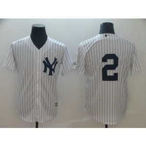 MLB Yankees 2 Derek Jeter Home White Cool Base Men Jersey