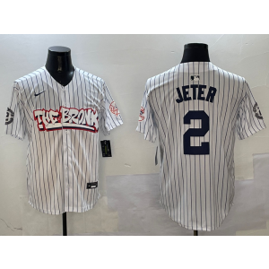 MLB Yankees 2 Derek Jeter White Nike Cool Base Men Jersey