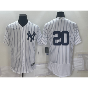 MLB Yankees 20 Jorge Posada White Nike Flexbase Men Jersey
