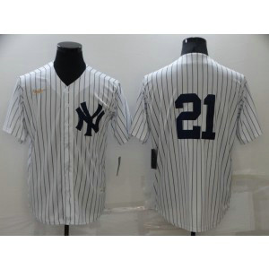 MLB Yankees 21 Paul O'Neill White 2020 Nike Gold Cool Base Men Jersey