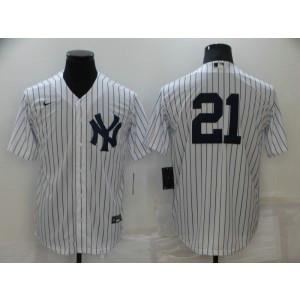 MLB Yankees 21 Paul O'Neill White Nike Cool Base Men Jersey
