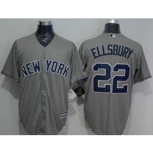 MLB Yankees 22 Jacoby Ellsbury Grey New Cool Base Men Jersey