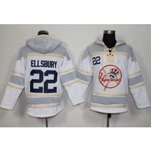 MLB Yankees 22 Jacoby Ellsbury White Men Sweatshirt Men Sweatshirt Hoodie