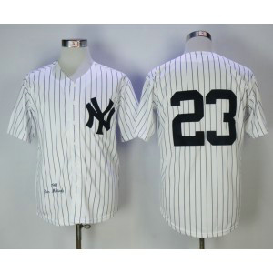 MLB Yankees 23 Don Mattingly White 1961 Mitchell & Ness Men Jersey