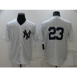 MLB Yankees 23 Don Mattingly White 2020 Nike Gold Cool Base Men Jersey