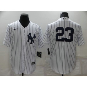 MLB Yankees 23 Don Mattingly White Nike Cool Base Men Jersey