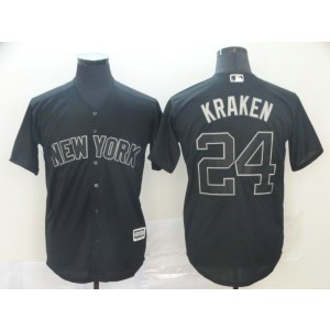 MLB Yankees 24 Gary Sanchez Kraken Black 2019 Players Weekend Player Men Jersey