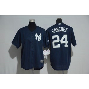 MLB Yankees 24 Gary Sanchez Navy Cool Base Youth Jersey