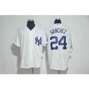 MLB Yankees 24 Gary Sanchez White New Cool Base Men Jersey