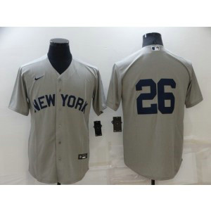 MLB Yankees 26 DJ LeMahieu 2021 Grey Field Of Dreams Cool Base Men Jersey