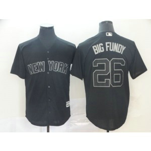 MLB Yankees 26 DJ LeMahieu Big Fundy Black 2019 Players Weekend Player Men Jersey