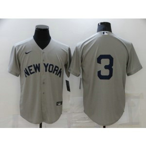 MLB Yankees 3 Babe Ruth 2021 Grey Field Of Dreams Cool Base Men Jersey