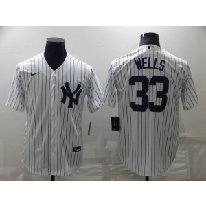 MLB Yankees 33 White Nike Cool Base Men Jersey