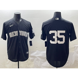 MLB Yankees 35 Beelinger Black Nike Cool Base Men Jersey