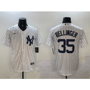 MLB Yankees 35 Beelinger White Nike Cool Base Men Jersey