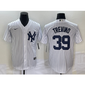 MLB Yankees 39 Trevino White Nike Cool Base Men Jersey