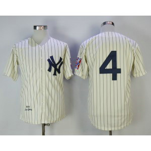 MLB Yankees 4 Lou Gehrig Cream 1939 Mitchell & Ness Men Jersey