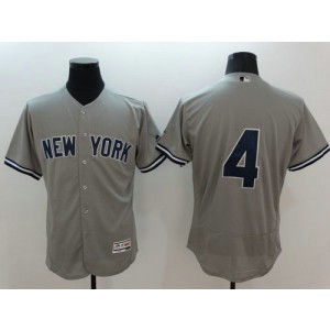 MLB Yankees 4 Lou Gehrig Grey 2016 New Flexbase Men Jersey