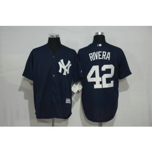 MLB Yankees 42 Mariano Rivera Blue New Cool Base Men Jersey
