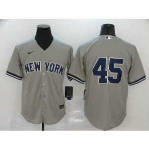 MLB Yankees 45 Gerrit Cole Grey 2020 Nike Cool Base Men Jersey