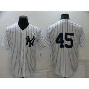 MLB Yankees 45 Gerrit Cole White 2020 Nike Gold Cool Base Men Jersey