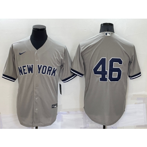 MLB Yankees 46 Andy Pettitte Grey Nike Cool Base Men Jersey