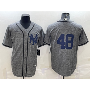 MLB Yankees 48 Anthony Rizzo Gray Nike Cool Base Men Jersey