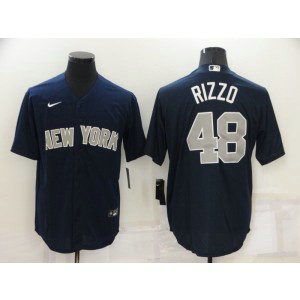 MLB Yankees 48 Anthony Rizzo Navy Nike Cool Base Men Jerseys