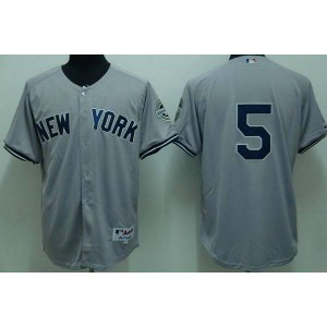 MLB Yankees 5 Joe DiMaggio Grey Men Jersey