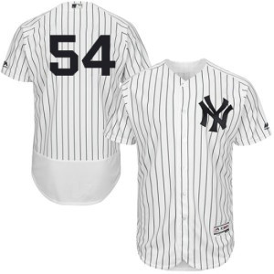 MLB Yankees 54 Aroldis Chapman White Flexbase Men Jersey