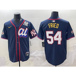 MLB Yankees 54 Fried Navy American League 2025 All Star Nike Cool Base Men Jersey