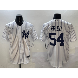 MLB Yankees 54 Fried White Nike Cool Base Men Jersey