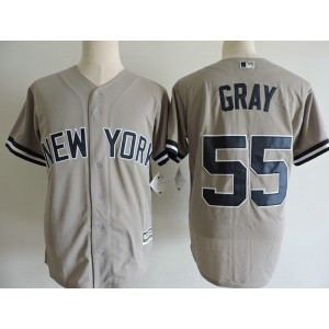 MLB Yankees 55 Sonny Gray Gray Cool Base Men Jersey
