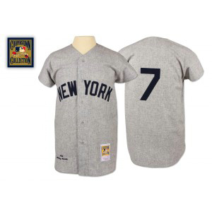 MLB Yankees 7 Mickey Mantle Gray 1961 Cooperstown Collection Mitchell & Ness Men Jersey