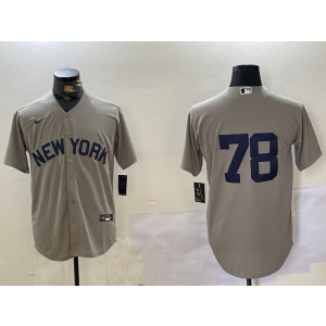 MLB Yankees 78 Grey Nike Cool Base Men Jersey