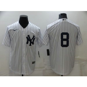 MLB Yankees 8 Yogi Berra White Nike Cool Base Men Jersey