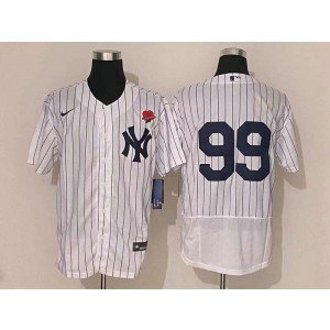 MLB Yankees 99 Aaron Judge 2021 White Nike Flexbase Men Jersey