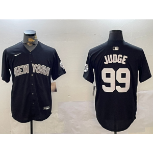 MLB Yankees 99 Aaron Judge Black Nike Cool Base Men Jersey