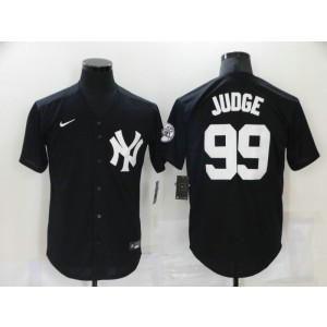 MLB Yankees 99 Aaron Judge Black Throwback Men Jersey