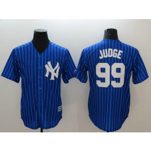 MLB Yankees 99 Aaron Judge Blue Cool Base Men Jersey
