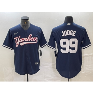 MLB Yankees 99 Aaron Judge Blue Nike Cool Base Men Jersey